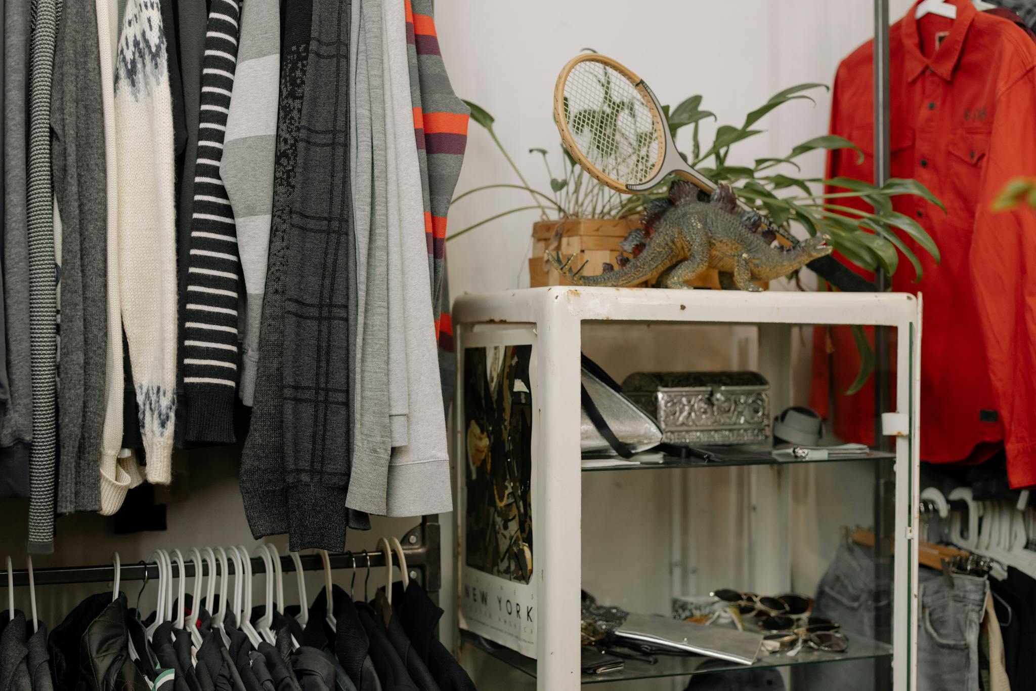 Explore a chic boutique with trendy apparel and unique decor elements, perfect for retail inspiration.